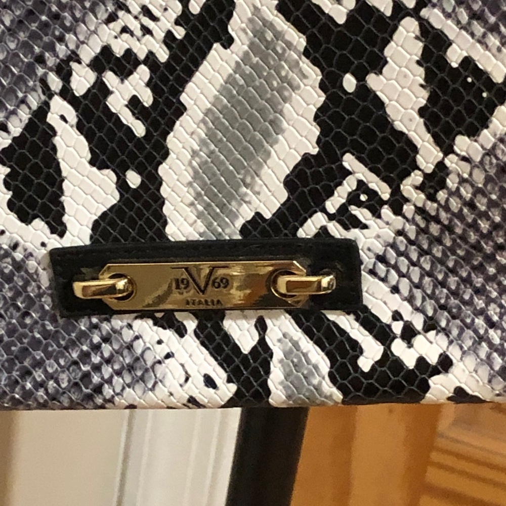 Versace Monochrome Patterned Clutch - image 1